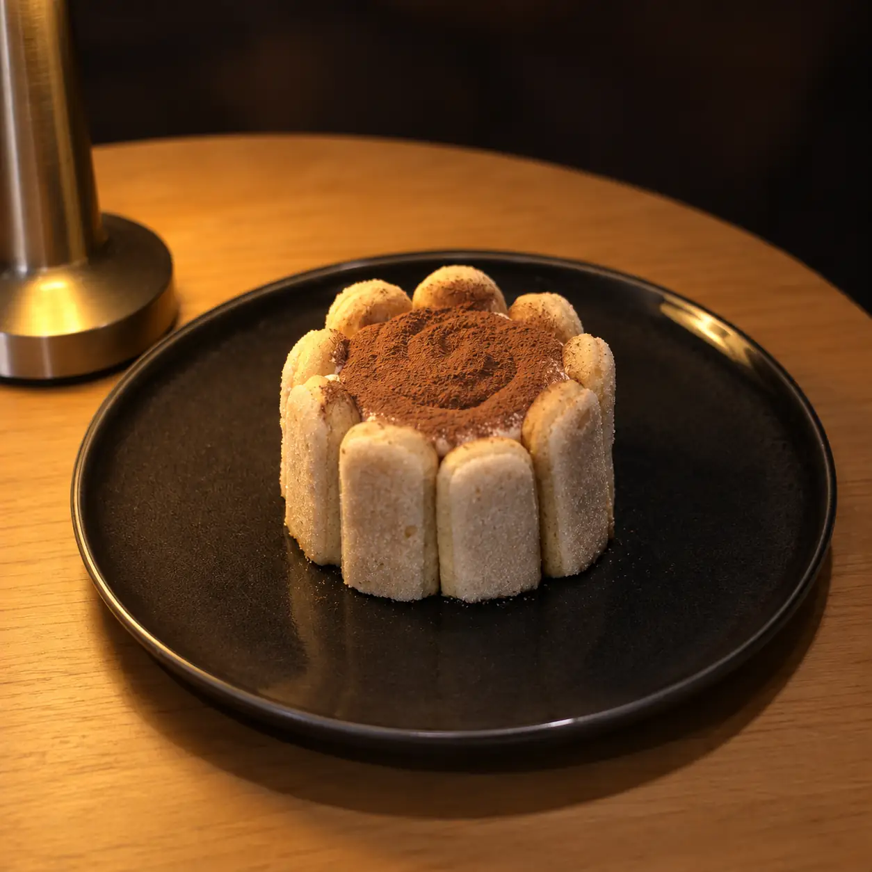 Tiramisú con soletas y cacao